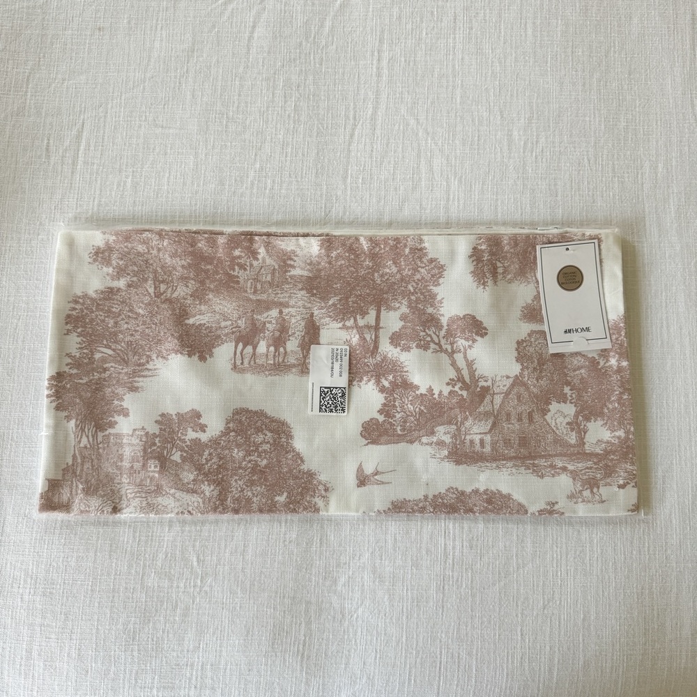 H&M Pink/Rose Toile Print Pillow Cover